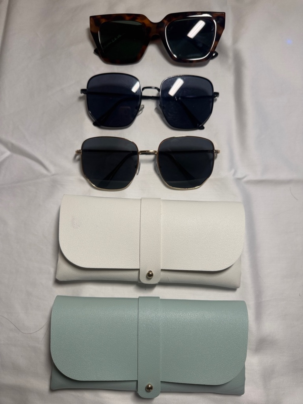 Bundle Set of 3 trendy Aldo Sunglasses - Tortoise, Black, Gold Frames